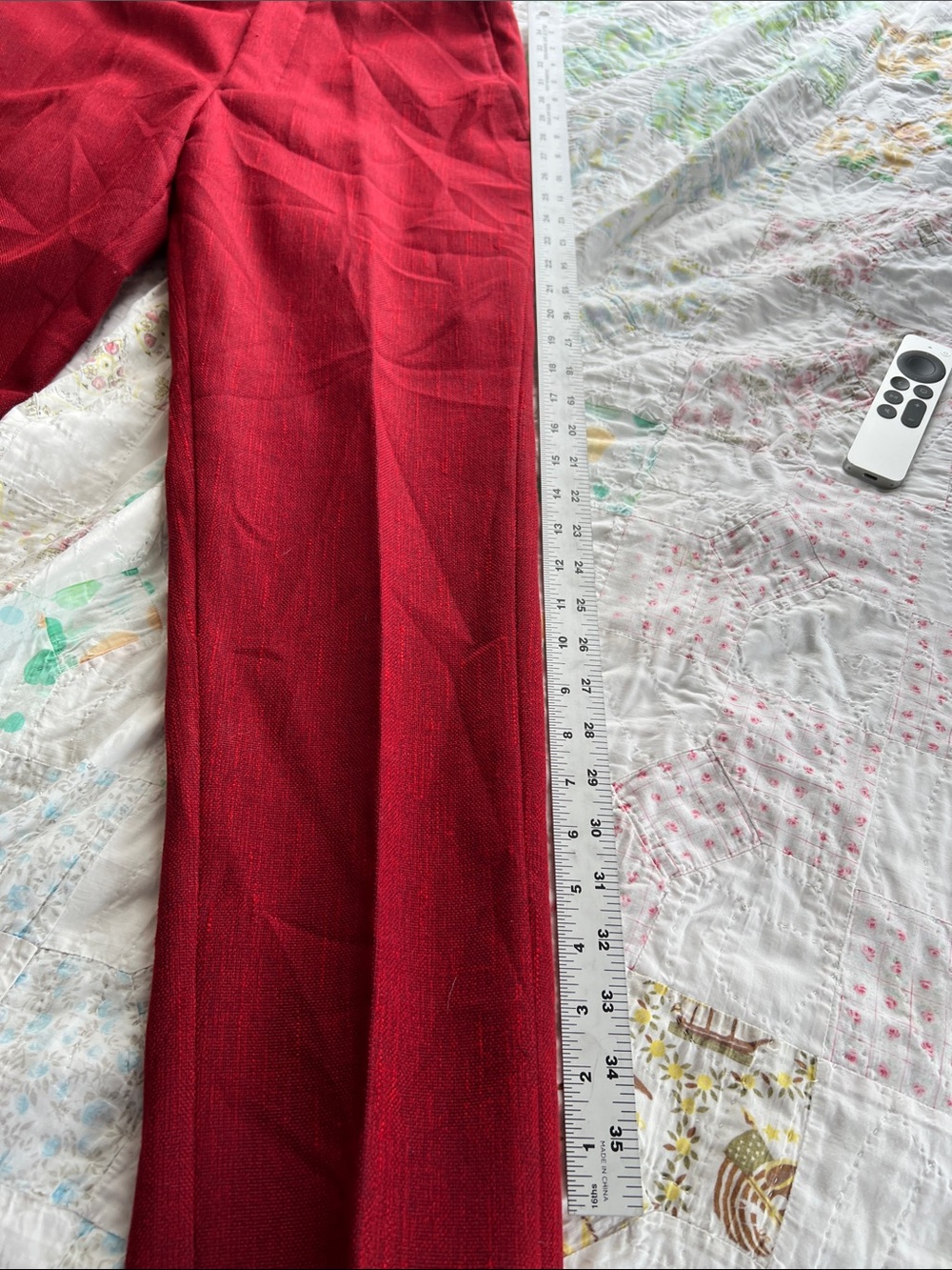 Men's Slim Tailored Red Pants - Picture 6 of 13